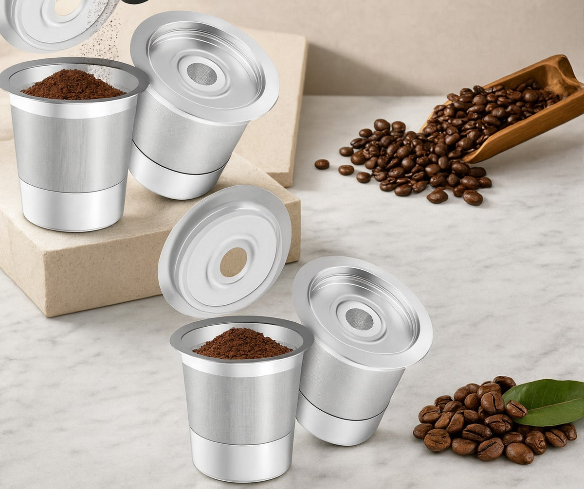 2/4 Pack K Cup Reusable Coffee Pods for Keurig: Stainless Steel Refillable K Cup