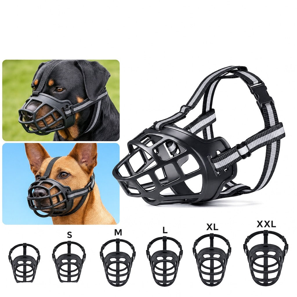 Adjustable Dog Muzzle Silicone Breathable Strong Basket Dogs Mouth Muzzles USA