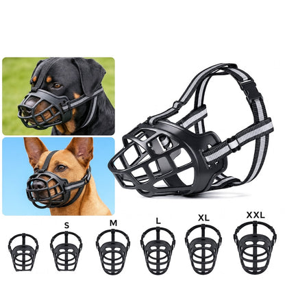 Adjustable Dog Muzzle Silicone Breathable Strong Basket Dogs Mouth Muzzles USA