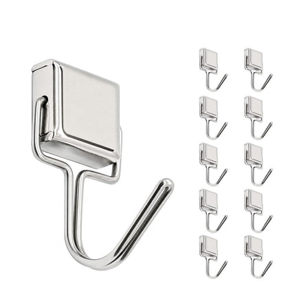 10 Pack Magnetic Hooks Heavy Duty, 10 lbs Strong Magnet Hooks - Multipurpose