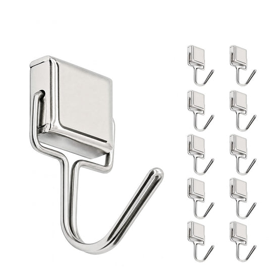 10 Pack Magnetic Hooks Heavy Duty, 10 lbs Strong Magnet Hooks - Multipurpose