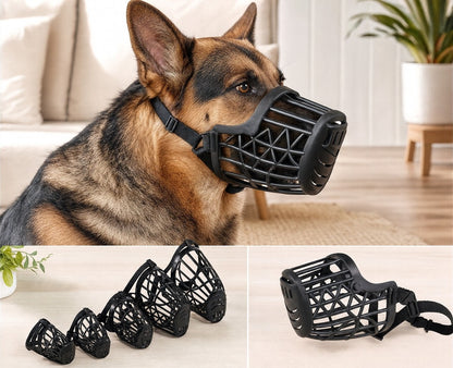 Large Pet Dog Basket Muzzle Mouth Cover Mesh Cage No Barking Biting Chewing USA