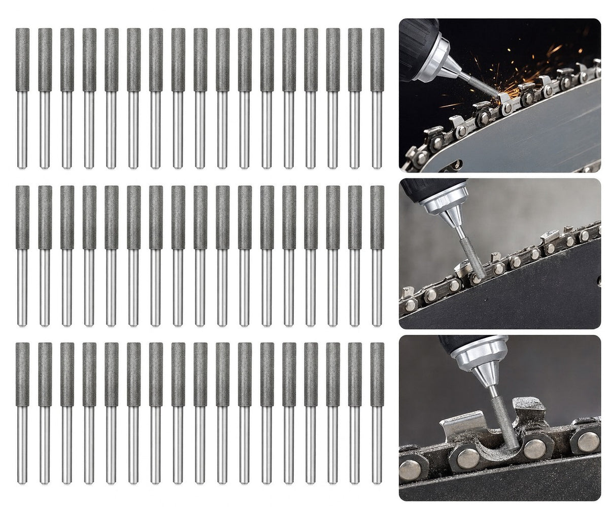 45PCS 5/32" 3/16" 7/32" Diamond Chainsaw Sharpening Bits for Dremel Rotary Tool