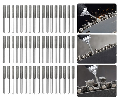 45PCS 5/32" 3/16" 7/32" Diamond Chainsaw Sharpening Bits for Dremel Rotary Tool