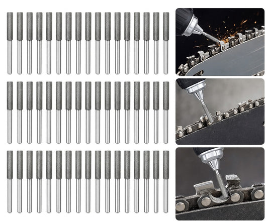 45PCS 5/32" 3/16" 7/32" Diamond Chainsaw Sharpening Bits for Dremel Rotary Tool