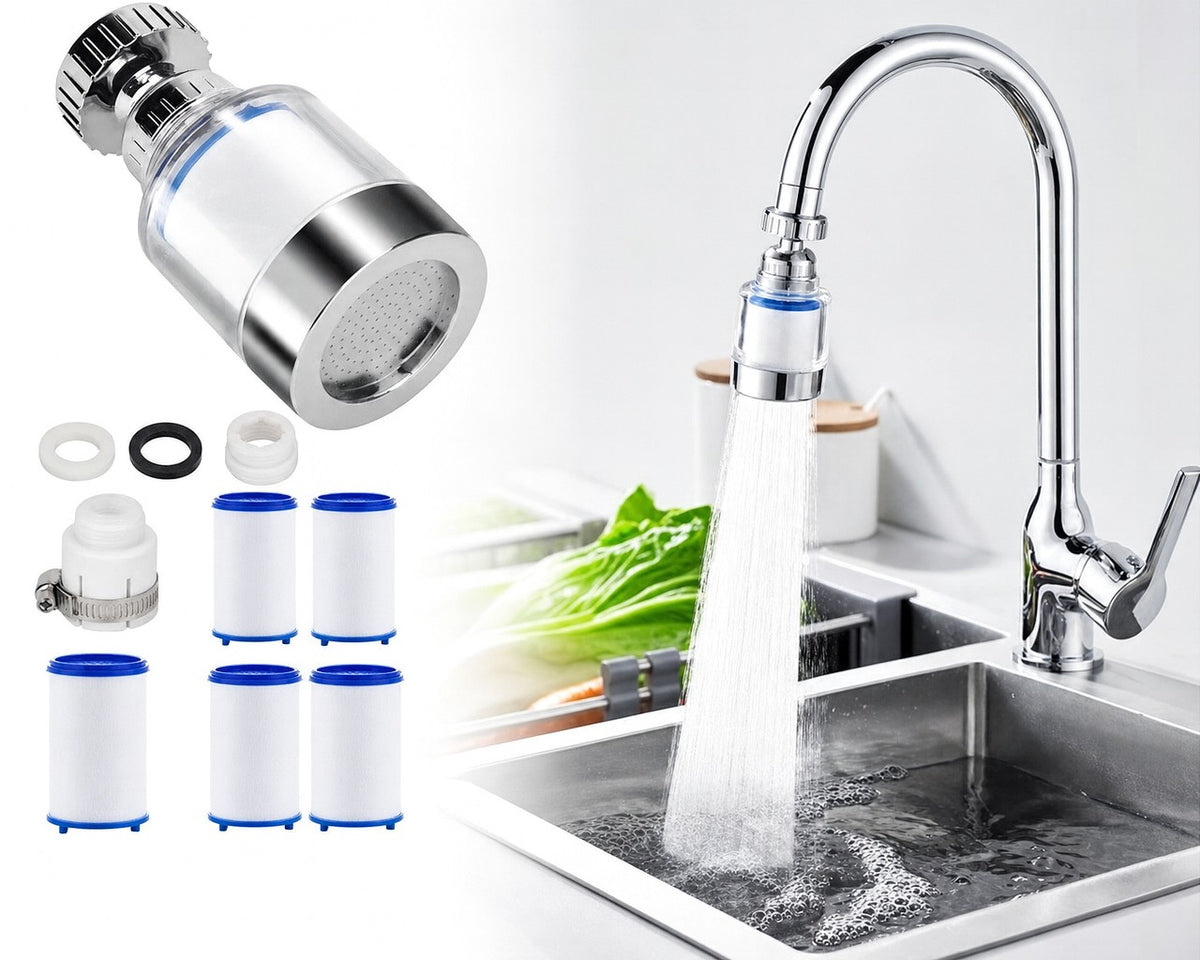 Faucet Water Filter Tap Filtration Kitchen Sink Mount Purifier System 360°Rotate
