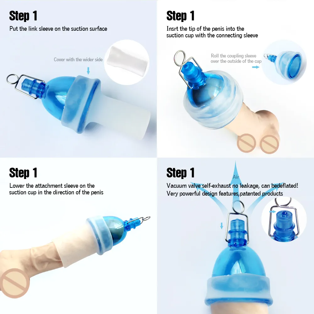 Super Penis Enlargement Extender Vacuum Stretcher Pump Hanger Bigger Enhancement