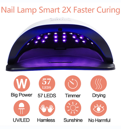 220W Nail Dryer LED Lamp UV Light Polish Gel Curing Machine Electric Manicure