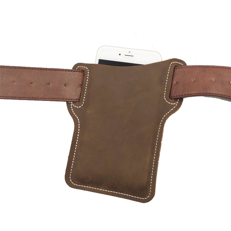 Men Cell Phone Belt Pack Bag Loop Waist Holster Pouch Case​ Leather Wallet Cover
