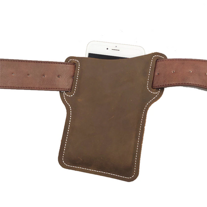 Men Cell Phone Belt Pack Bag Loop Waist Holster Pouch Case​ Leather Wallet Cover
