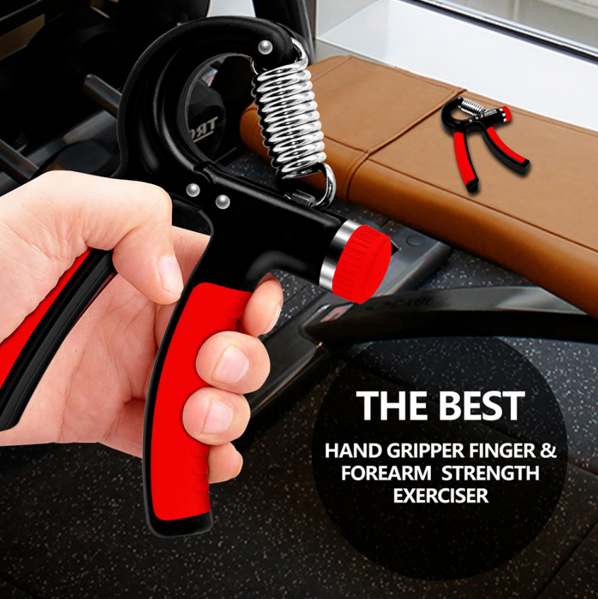 Hand Grip Strength Power Trainer Gripper Strengthener Adjustable Gym Exerciser 