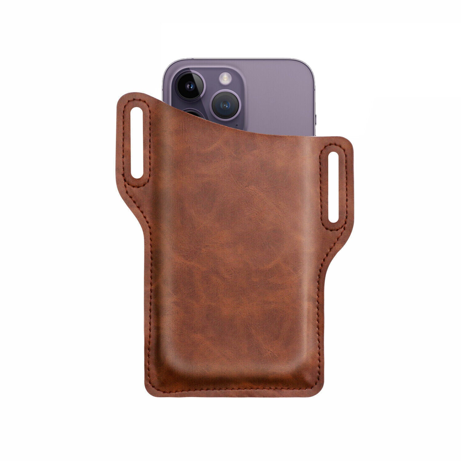 Men Cell Phone Belt Pack Bag Loop Waist Holster Pouch Case​ Leather Wallet Cover