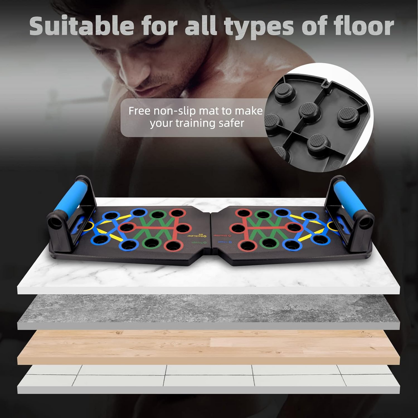 28 in 1 Push Up Rack Board System Fitness Workout Train Home Gym Exercise Stands