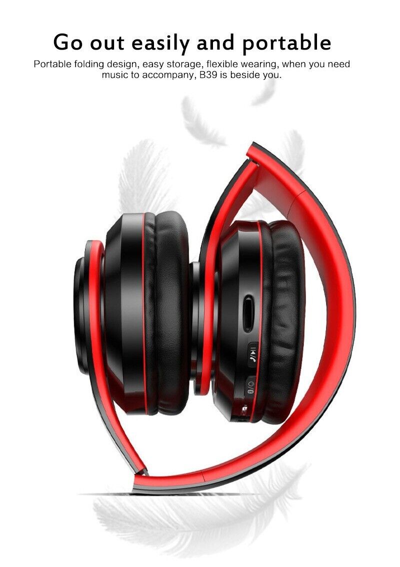 Super Bass Wireless Bluetooth Headphones Foldable Stereo Earphones Headsets Mic 