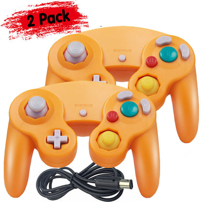 2 Pack Wired NGC Controller Gamepad for Nintendo GameCube GC & Wii U Console USA
