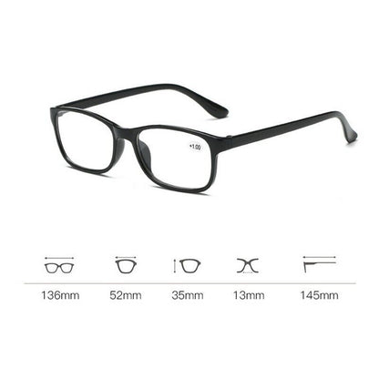 Reading Glasses Mens Womens Unisex Readers Eyeglasses 4 Pack Glasses New Square 