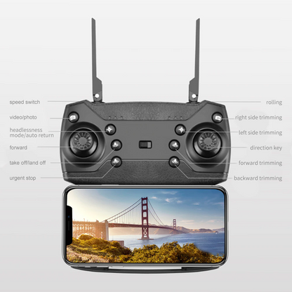 2023 New RC Drone With 4K HD Dual Camera WiFi FPV Foldable Quadcopter +4 Battery