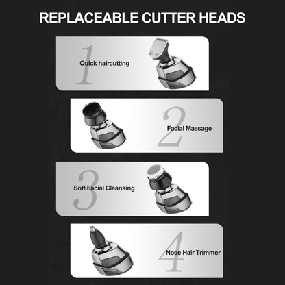 7D Cordless Shaver Hair Trimmer Men’s 5-In-1 Electric Head Shaver Razor Men Wet