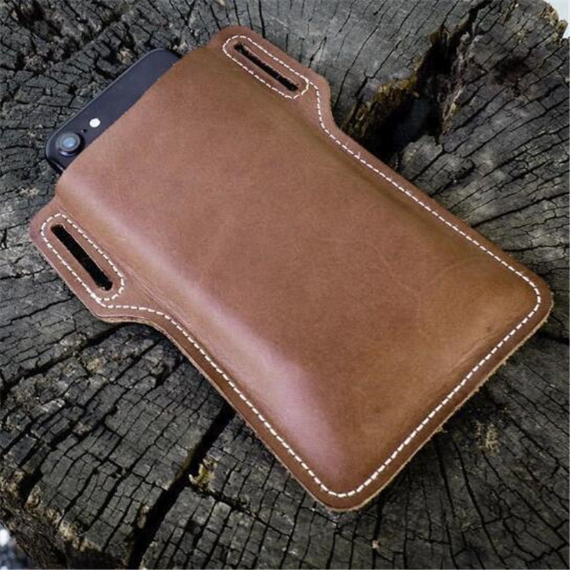 Men Cell Phone Belt Pack Bag Loop Waist Holster Pouch Case​ Leather Wallet Cover