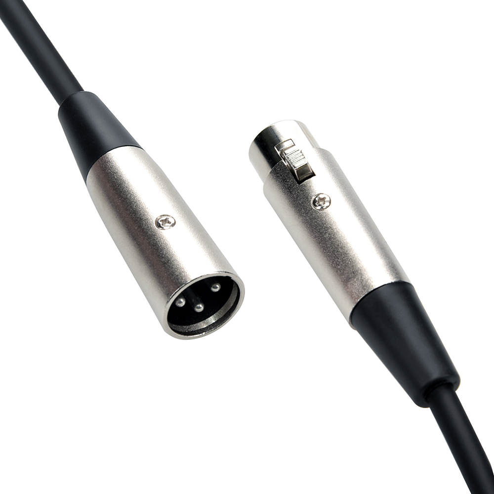 XLR Microphone MIC 3-Pin Male To Female Cable Cord Connector Extension Shielded