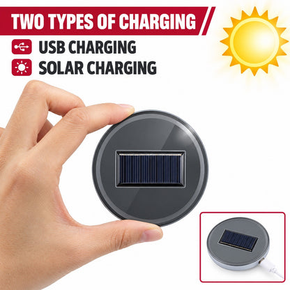 2PCS LED Solar Cup Pad Car Light Cover Interior Decoration Car Light Accessories