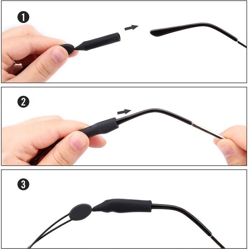 2x Glasses Strap Neck Cord Sports Eyeglasses Band Sunglasses Rope String Holder