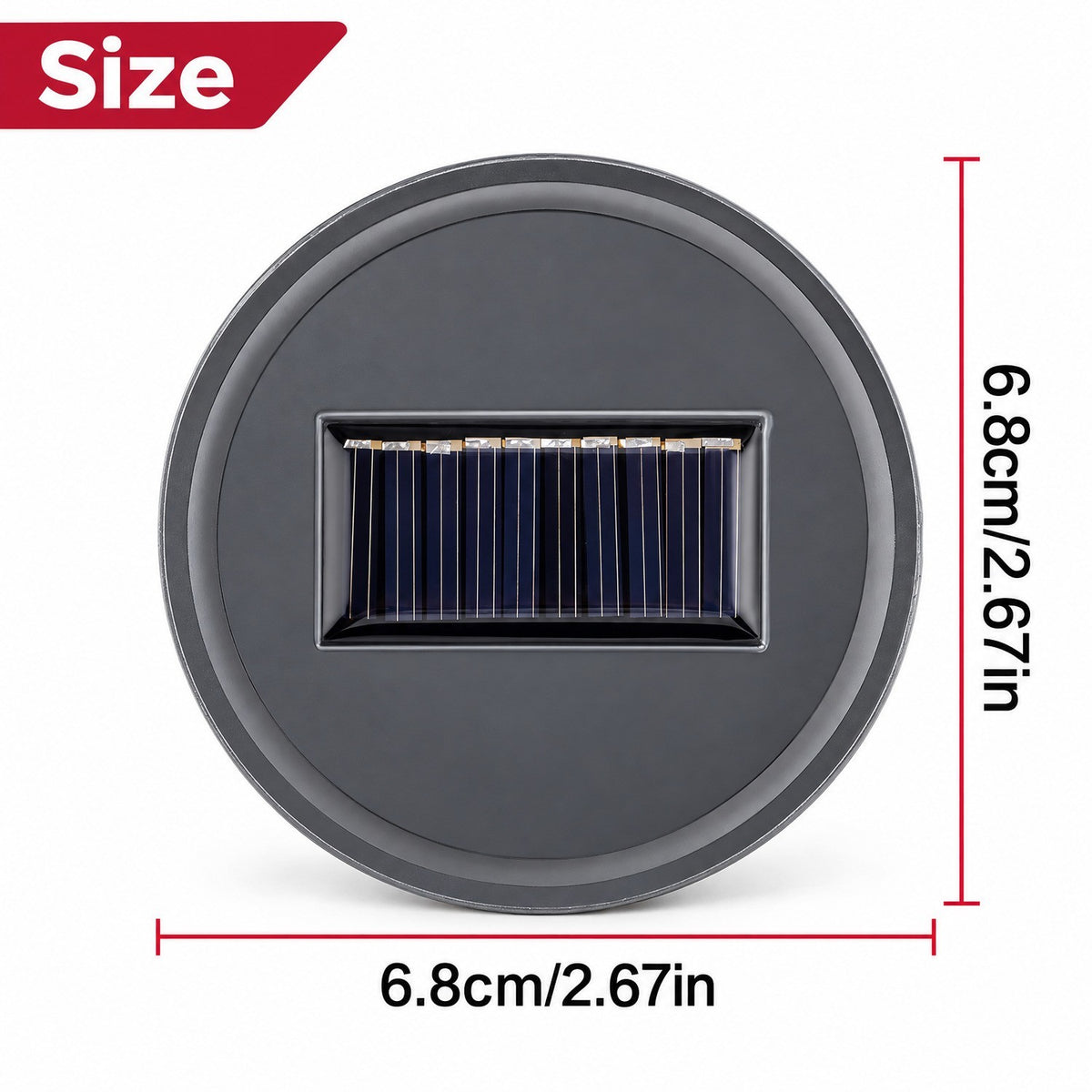 2PCS LED Solar Cup Pad Car Light Cover Interior Decoration Car Light Accessories