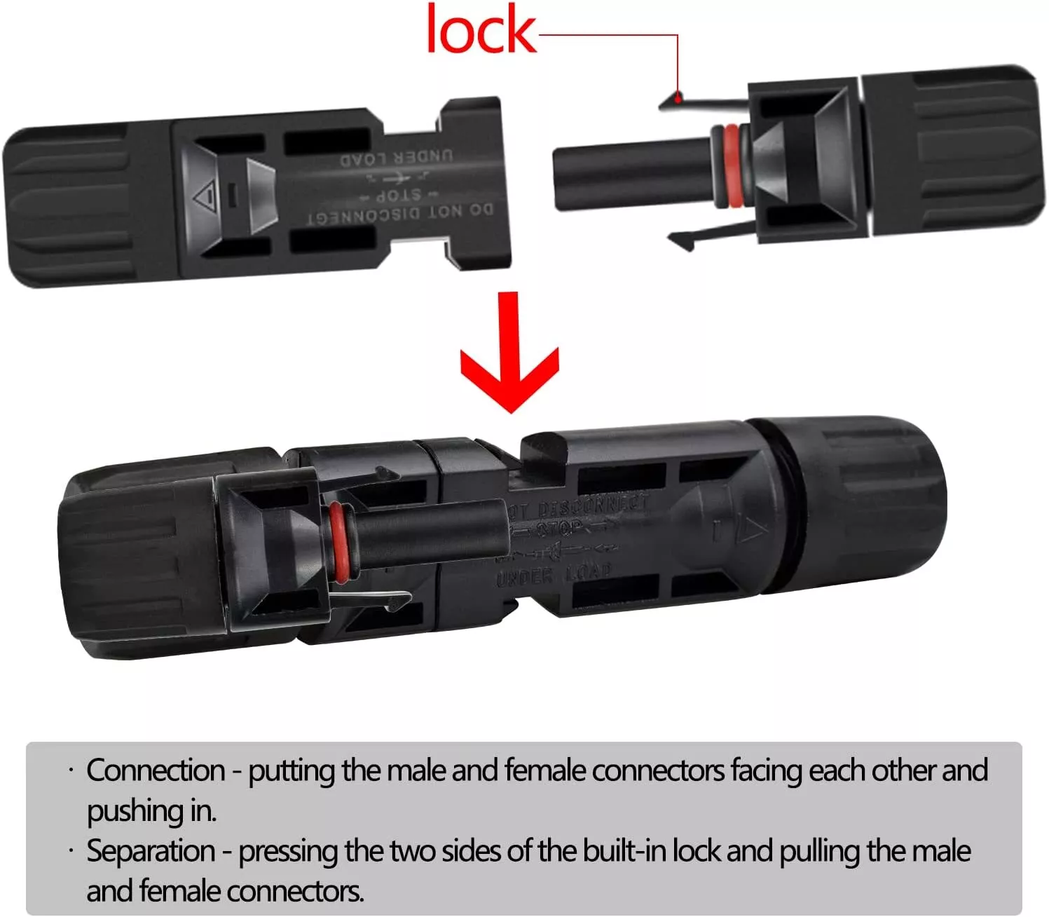 10/20/50/100/200 Pairs Male Female Solar Cable Connectors For DIY Solar Panel US