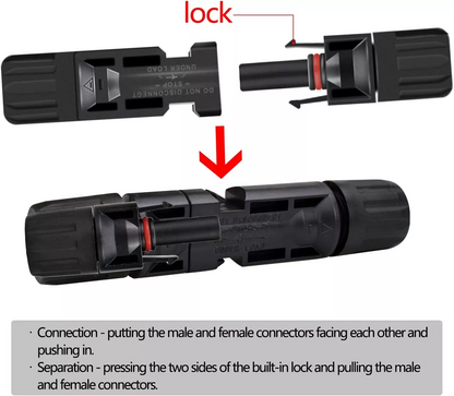 10/20/50/100/200 Pairs Male Female Solar Cable Connectors For DIY Solar Panel US