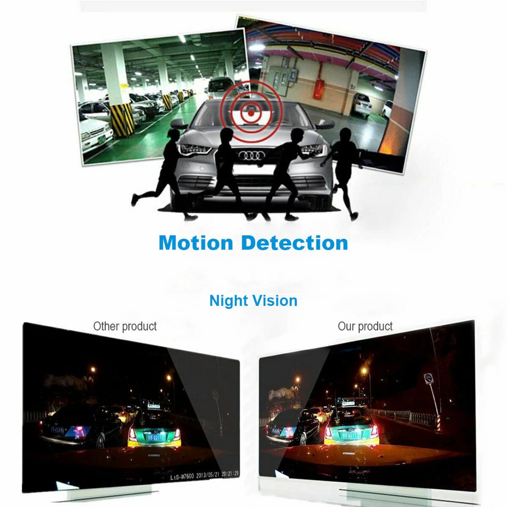 2.7'' Full HD 1080P Dash Cam Car DVR Front & Rear Camera Night Vision G-Sensor