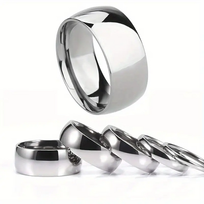 Tungsten Carbide Silver Polished Plain Wedding Band Ring 2mm 3mm 4mm 6mm 8mm 10m