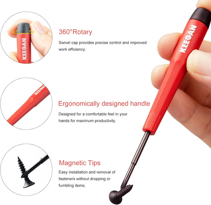 6 Piece Precision Screwdriver Tool Set Eyeglass Repair Computer Kit Magnetic Bit