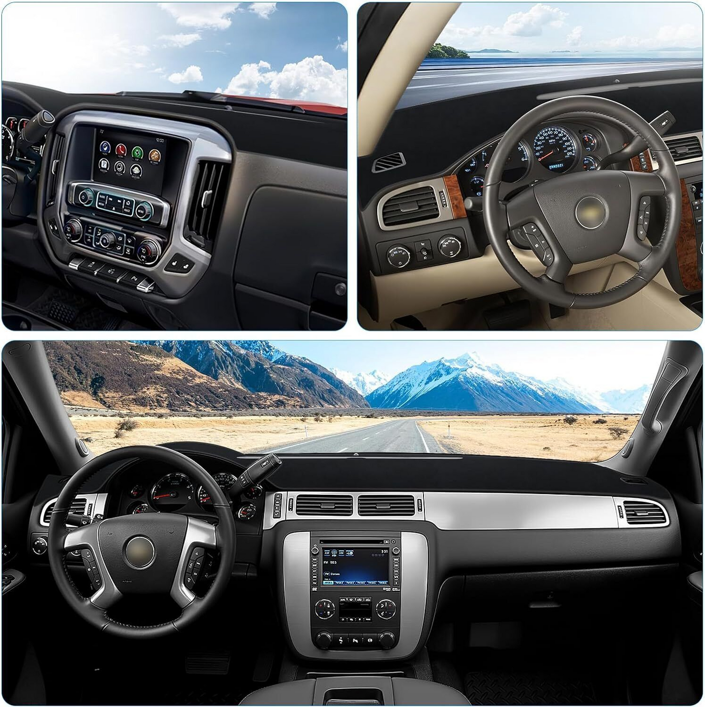 Fit For Chevy Silverado/Tahoe/Suburban 2007-2014 US Dashboard Pad Dash Cover Mat