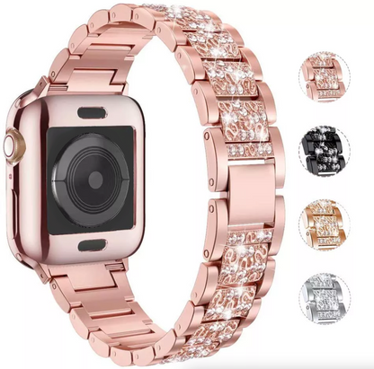 Crystal Bling Band Case iWatch Strap For Apple Watch Ultra Series 8 7 SE 6 5 4 3