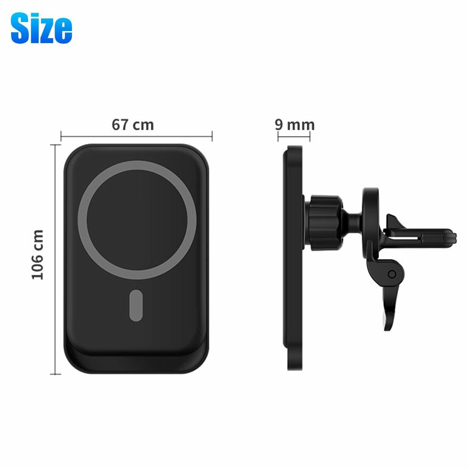Magnetic Wireless Charger Car Mount Holder For iPhone 12 13 14 Pro Max MagSafe