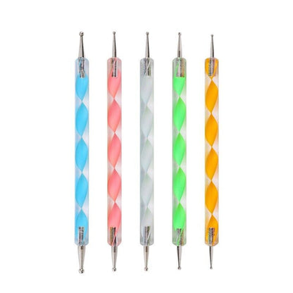 20PCS/Set Nail Art Design Dotting Painting Drawing Polish Brush Pen Tools UV Gel