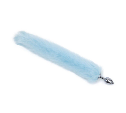 False Fox Tail With Metal Anal-Butt Plug Buttplug Cosplay Game Toy Games Romance