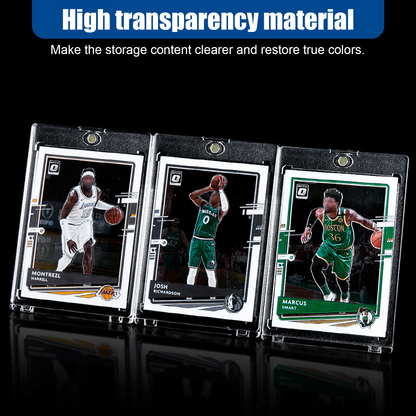 30 Pack Magnetic Trading Sports Card Holders 35pt One-Touch Hard UV Protection