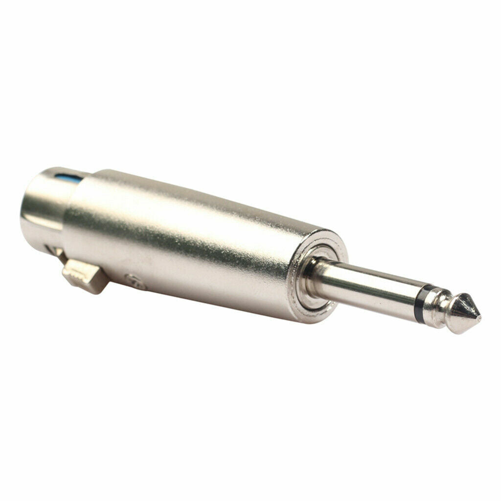 3PIN XLR Female To 1/4" 6.35mm Mono Male Plug Audio Cable Microphone Mic Adapter