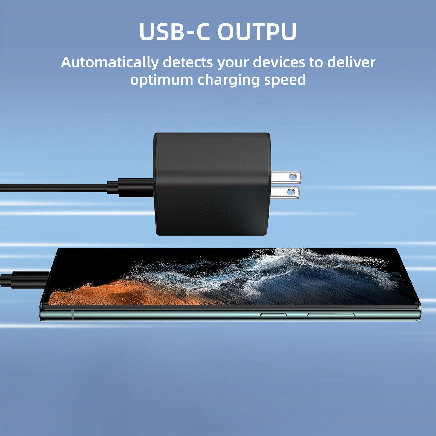 45W USB-C Super Fast Wall Charger + 6FT Cable For Samsung Galaxy S20 S21 S22 S23