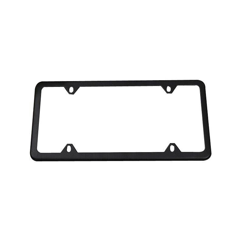 2x High Quality Stainless Steel Metal License Plate Frame Tag Cover Black New US