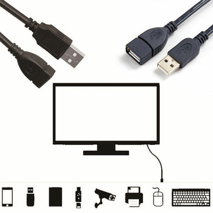 6FT USB 2.0 Male to Female Extension Data Charger Cable Cord Adapter M/F 6 Feet