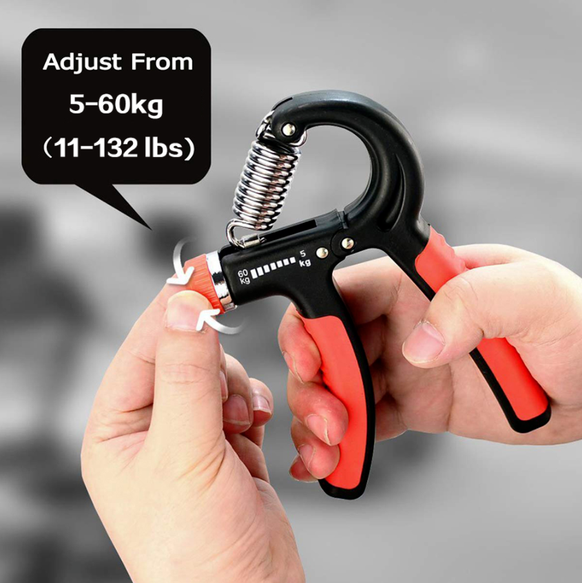 Hand Grip Strength Power Trainer Gripper Strengthener Adjustable Gym Exerciser 