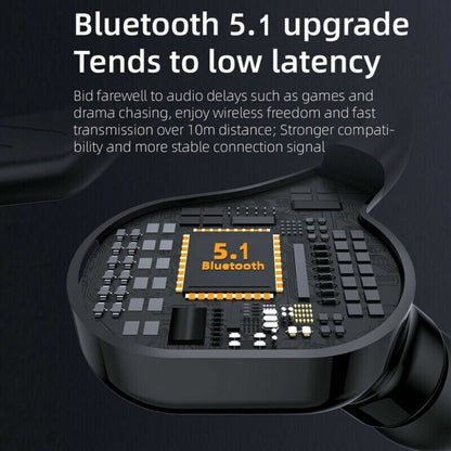 New Bluetooth 5.1 Headset Wireless Earbuds Earphones Stereo Headphones Ear Hook