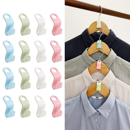 40 PCS Clothes Hanger Connector Hooks Closet Hangers Organizer Space Saving Clip