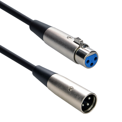 XLR Microphone MIC 3-Pin Male To Female Cable Cord Connector Extension Shielded
