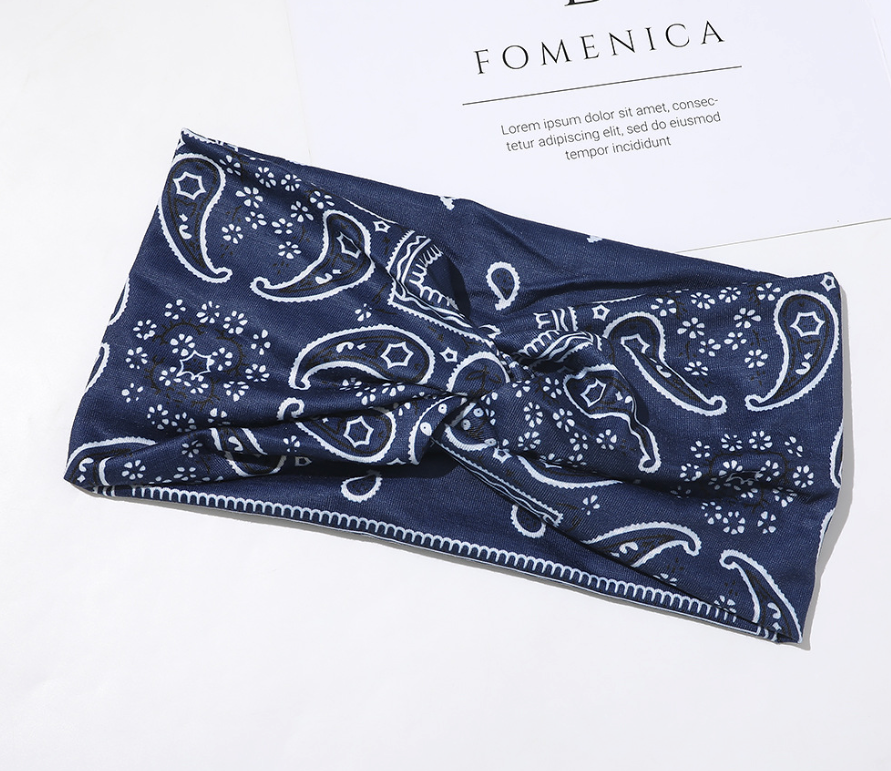 3PCS Boho Headbands Leopard Hair Bands Knotted Turban Wraps Stripe Cloth Elegant