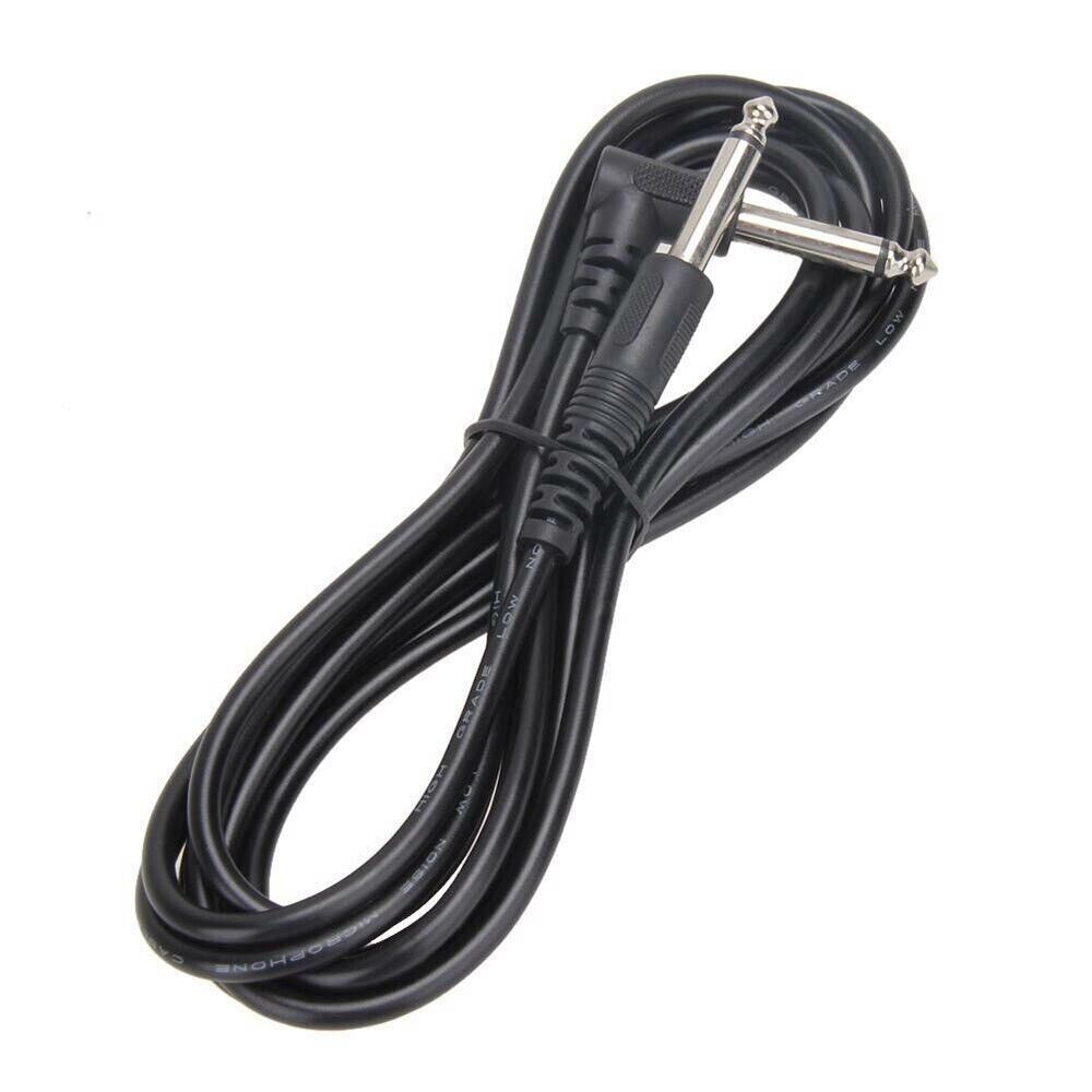 2 PACK 10FT Electric Patch Cord Guitar Amplifier Amp Cable Right Angle 90 Degree