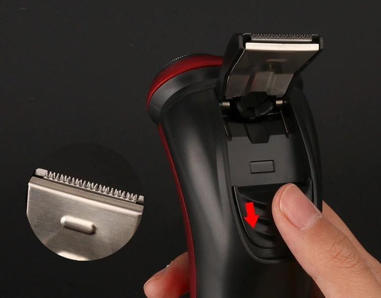 Men's Razor Rotary Waterproof Electric Shaver Pop-Up Trimmer Wet Dry Cordless 