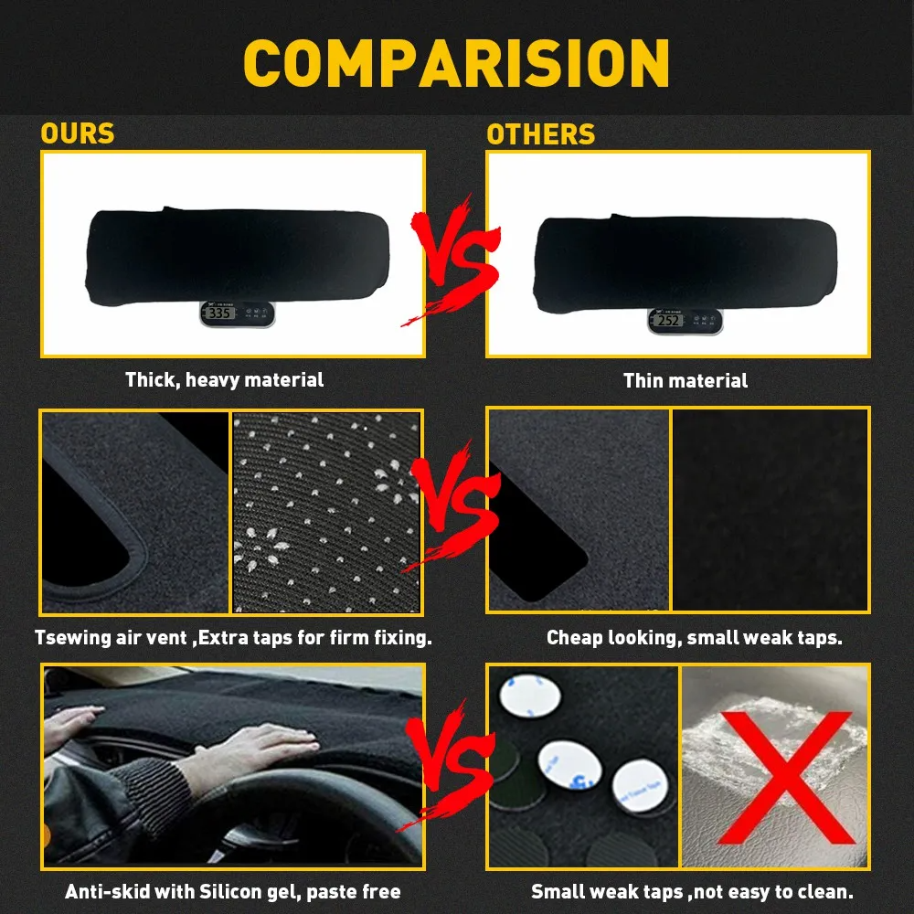 For Toyota Camry 2007-2011 US DashMat Dash Cover Dashboard Mat Car Interior Pad
